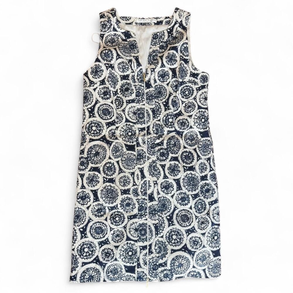 Trina Turk Kindle Blue Dress ($348) Cotton Blend Sz 6 | Graduation Formal dress - Picture 3 of 8